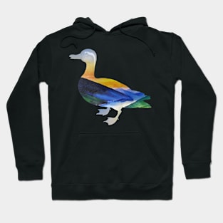 Watercolor landscape duck Hoodie